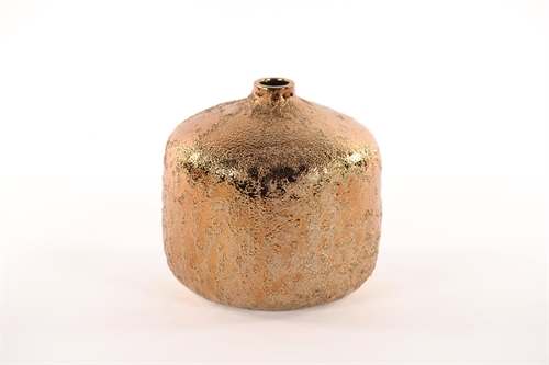 Vase, Glaze Keramik Ø20.5x 20cm, kupfer Vase, Glaze Keramik Ø20.5x 20cm, kupfer