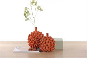 Vase, Hala - Keramik Ø19x 21cm, coral Vase, Hala - Keramik Ø19x 21cm, coral