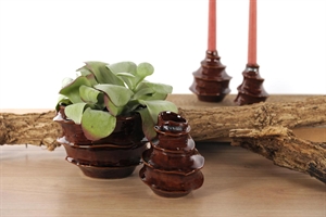 Blumentopf, Spiral Keramik Ø19.8x 14.5cm, burgundy Blumentopf, Spiral Keramik Ø19.8x 14.5cm, burgundy