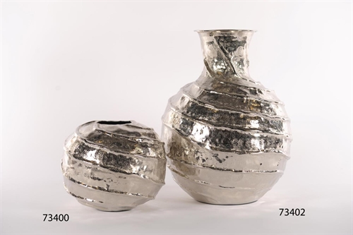 Kugelvase, Twisty treasure - Alu Ø29x 23cm, silber Kugelvase, Twisty treasure - Alu Ø29x 23cm, silber