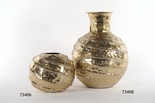 Kugelvase, Twisty treasure - Alu Ø29x 23cm, gold Kugelvase, Twisty treasure - Alu Ø29x 23cm, gold