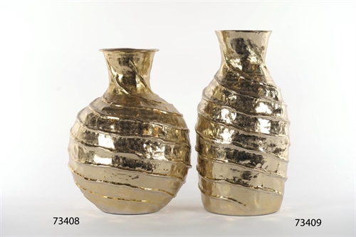 Krugvase, Twisty treasure - Alu Ø38x 46cm, gold Krugvase, Twisty treasure - Alu Ø38x 46cm, gold