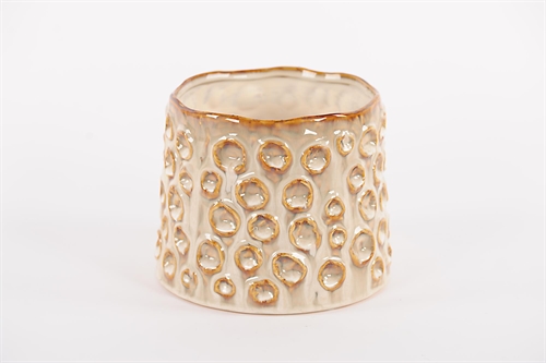 Blumentopf, Tentacle Keramik Ø19.9x H16cm, alabaster Blumentopf, Tentacle Keramik Ø19.9x H16cm, alabaster