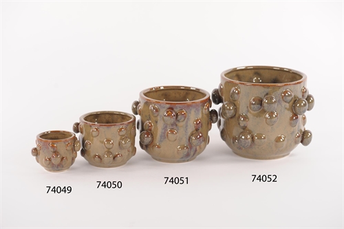 Blumentopf, Sfere Keramik Ø9.8x H6.8cm, grün Blumentopf, Sfere Keramik Ø9.8x H6.8cm, grün