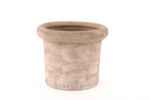 Blumentopf, Terrazza Keramik Ø29.5x H24cm, hbraun Blumentopf, Terrazza Keramik Ø29.5x H24cm, hbraun