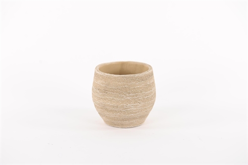 Blumentopf, Sandshift Zement Ø12x H10.5cm, braun Blumentopf, Sandshift Zement Ø12x H10.5cm, braun