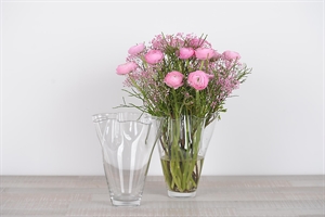 Glasvase, Curly Ø20x H26.5cm, klar Glasvase, Curly Ø20x H26.5cm, klar