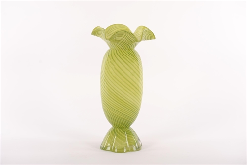 Glasvase, Sweetie mit Kragen - Ø21x H39cm, green Glasvase, Sweetie mit Kragen - Ø21x H39cm, green