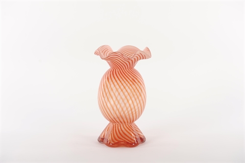 Glasvase, Sweetie mit Kragen - Ø18x H30cm, red Glasvase, Sweetie mit Kragen - Ø18x H30cm, red