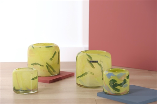 Glasvase, Jungle juice - Ø10x H9cm, lime Glasvase, Jungle juice - Ø10x H9cm, lime