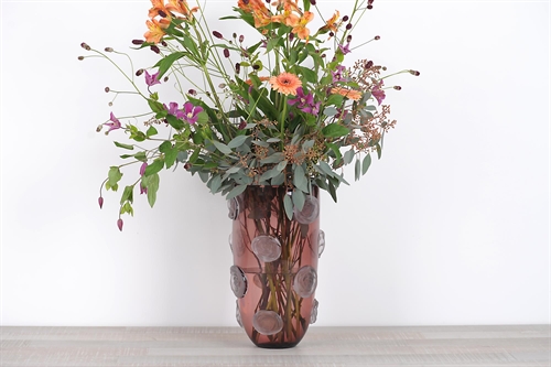 Glasvase, Antique - Ø20x H37cm, rose Glasvase, Antique - Ø20x H37cm, rose