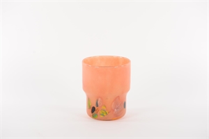 Glasvase, Kaleidoscope - Ø17.5x H20cm, peachy pink Glasvase, Kaleidoscope - Ø17.5x H20cm, peachy pink