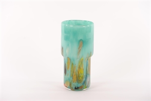 Glasvase, Kaleidoscope - Ø15.6x H30cm, aquamarine Glasvase, Kaleidoscope - Ø15.6x H30cm, aquamarine