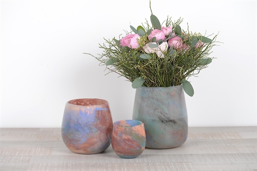 Glasvase, Votiv Celesti - Ø10.6x H10.2cm, bunt Glasvase, Votiv Celesti - Ø10.6x H10.2cm, bunt