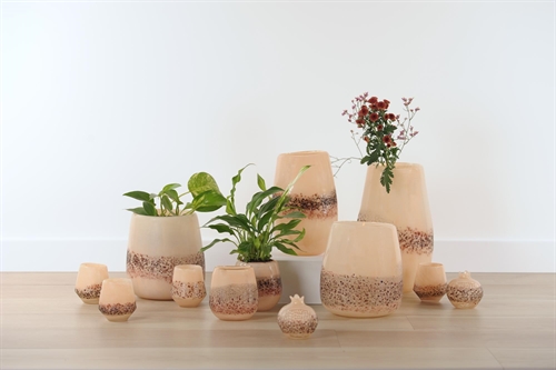 Glasvase, Excitement - Ø8x H8.6cm, latte Glasvase, Excitement - Ø8x H8.6cm, latte