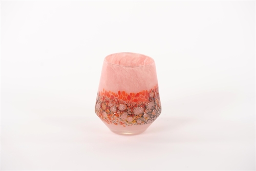Glasvase, Excitement - Ø8x H8.6cm, strawberry Glasvase, Excitement - Ø8x H8.6cm, strawberry
