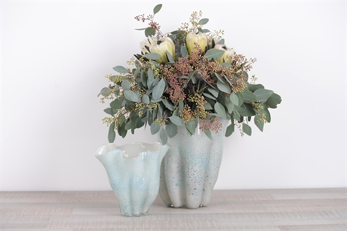 Glasvase, Morning mist - Ø22x H21.5cm, creme Glasvase, Morning mist - Ø22x H21.5cm, creme