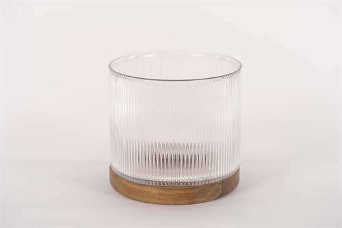 Windlicht, Retro ridge - Ø18x H17cm, klar Windlicht, Retro ridge - Ø18x H17cm, klar