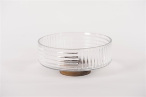 GlasSchale, Vintage vibe - Ø20.6x H8.8cm, klar GlasSchale, Vintage vibe - Ø20.6x H8.8cm, klar