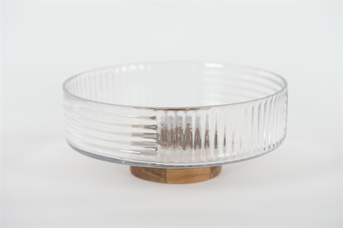 GlasSchale, Vintage vibe - Ø26x H10.2cm, klar GlasSchale, Vintage vibe - Ø26x H10.2cm, klar