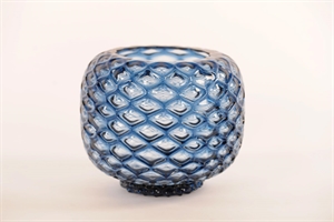 Glasvase, Retro flor Ø30x H26cm, ice blue Glasvase, Retro flor Ø30x H26cm, ice blue