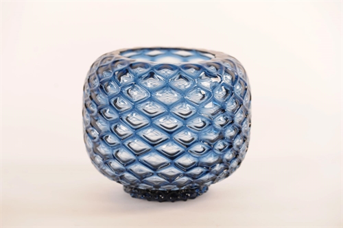 Glasvase, Retro flor Ø30x H26cm, ice blue Glasvase, Retro flor Ø30x H26cm, ice blue