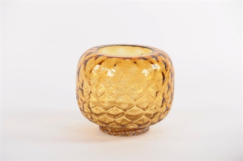 Glasvase, Retro flor Ø23.5x H19.5cm, pineapple Glasvase, Retro flor Ø23.5x H19.5cm, pineapple