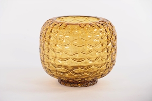 Glasvase, Retro flor Ø30x H26cm, pineapple Glasvase, Retro flor Ø30x H26cm, pineapple