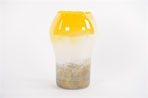 Glasvase, Dualis - Ø22.9x H36cm, lemon/grey Glasvase, Dualis - Ø22.9x H36cm, lemon/grey