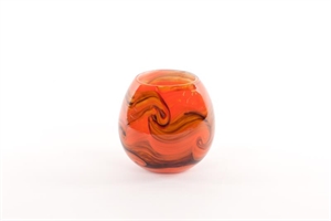 Glasvase, Groovy Ø15x H14.5cm, terra Glasvase, Groovy Ø15x H14.5cm, terra