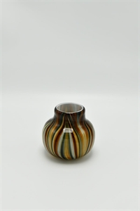 Glasvase, Retro Ø15x H14cm, bunt Glasvase, Retro Ø15x H14cm, bunt