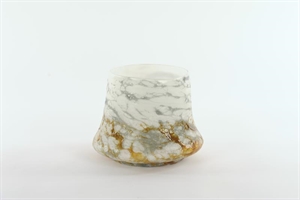 Glasvase, mundgeblasen Ø21x H17cm, geyser* Glasvase, mundgeblasen Ø21x H17cm, geyser*