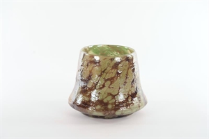 Glasvase, mundgeblasen Ø21x H17cm, oily olive* Glasvase, mundgeblasen Ø21x H17cm, oily olive*