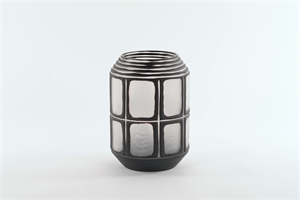 Glasvase, Finestre Ø20x H27.5cm, grau Glasvase, Finestre Ø20x H27.5cm, grau