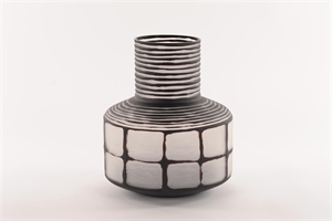 Glasvase, Finestre Ø30x H35cm, grau Glasvase, Finestre Ø30x H35cm, grau