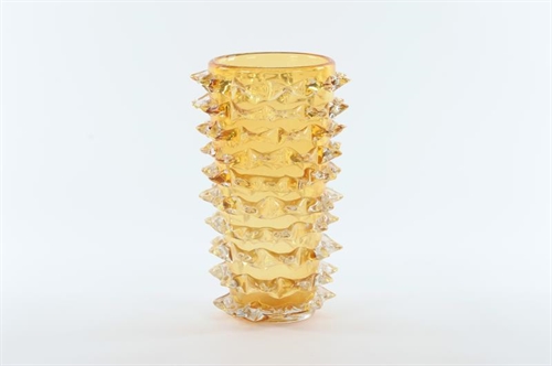 Glasvase, mundgeblasen Ø21.5x H35cm, kiwano* Glasvase, mundgeblasen Ø21.5x H35cm, kiwano*