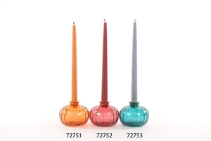 Glasvase, Kerzen-Halter Ø11x H9cm, orange Glasvase, Kerzen-Halter Ø11x H9cm, orange