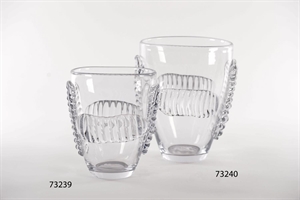 Glasvase, Ribbed grip - L23.5x 20.5x H27.5cm, klar Glasvase, Ribbed grip - L23.5x 20.5x H27.5cm, klar