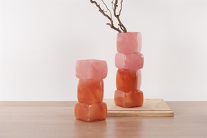 Glasvase, Cubo - L16x 16x 30cm, pink/red* Glasvase, Cubo - L16x 16x 30cm, pink/red*