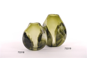 Glasvase, Algensee - L22x 16x 26cm, matt green* Glasvase, Algensee - L22x 16x 26cm, matt green*