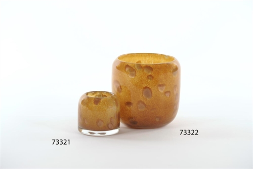 Glasvase, Harvest - Ø14.5x H13.5cm, gold Glasvase, Harvest - Ø14.5x H13.5cm, gold