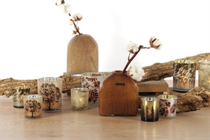 Glasvase, Dusky - L15x 9x H16.5cm, braungold Glasvase, Dusky - L15x 9x H16.5cm, braungold