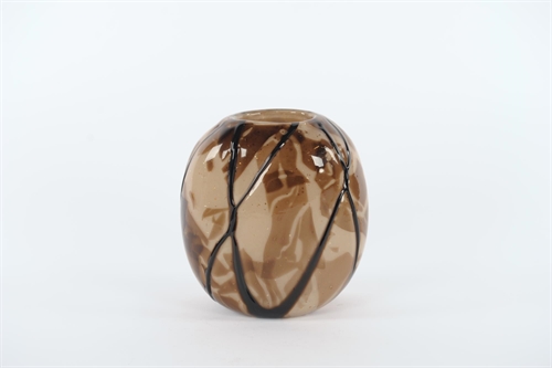 Glasvase, Kobicha L20x 13x H22cm, braun Glasvase, Kobicha L20x 13x H22cm, braun