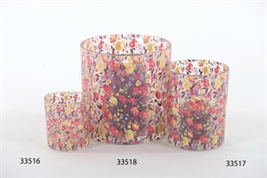 Votiv, Flora Ø7.3x H8cm, rosa Votiv, Flora Ø7.3x H8cm, rosa