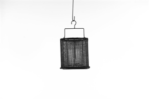 Laterne, Garn L20.5x H20cm, black Laterne, Garn L20.5x H20cm, black