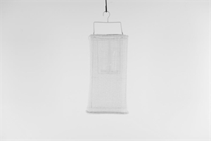 Laterne, Garn L20.5x H35.5cm, weiss Laterne, Garn L20.5x H35.5cm, weiss