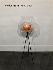 Ständer metall, H90cm (f. Windlicht), schwarz Ständer metall, H90cm (f. Windlicht), schwarz