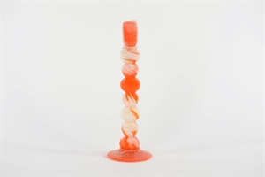 Kerzenständer, Colortwist - Ø11.5x H34cm, orange/weiss Kerzenständer, Colortwist - Ø11.5x H34cm, orange/weiss