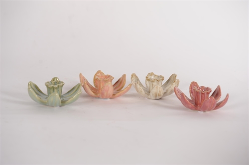 Kerzenhalter, Soliflor Mix - Ø12.5x H4.5cm, 4-Col Kerzenhalter, Soliflor Mix - Ø12.5x H4.5cm, 4-Col