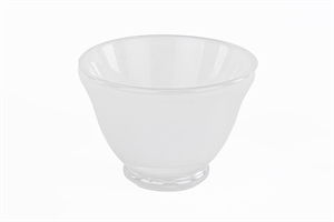 Votiv Glasschale, Coquette - Ø8.5x H6.3cm, weiss Votiv Glasschale, Coquette - Ø8.5x H6.3cm, weiss